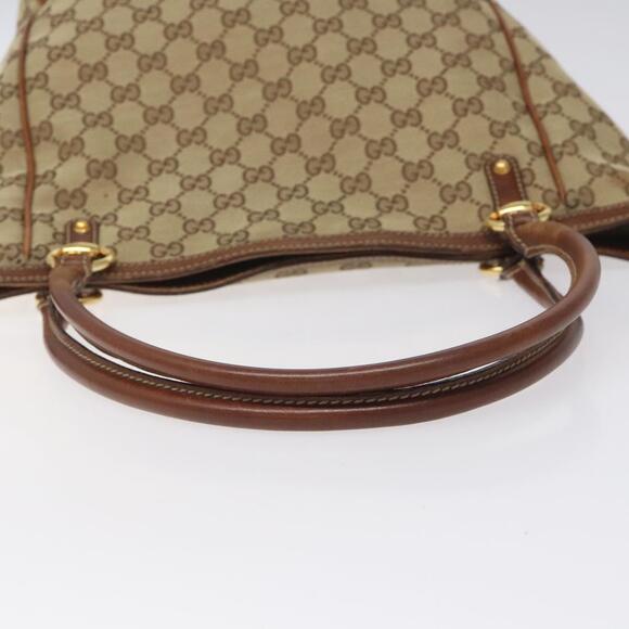 GUCCI GG Canvas Tote Bag Beige Gold - Picture 7 of 16